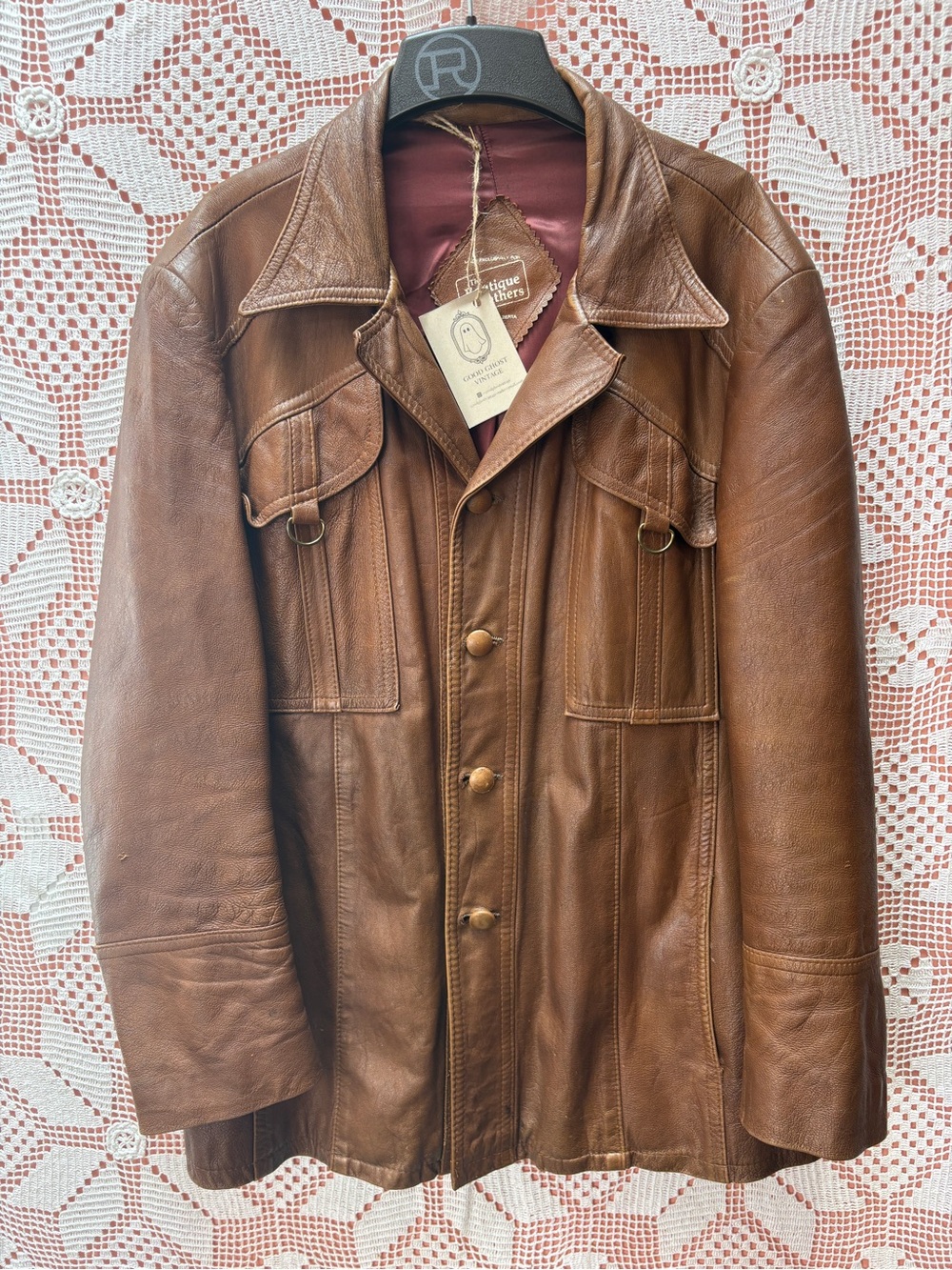 Vintage Boutique of Leathers Brown Leather Jacket Sz L